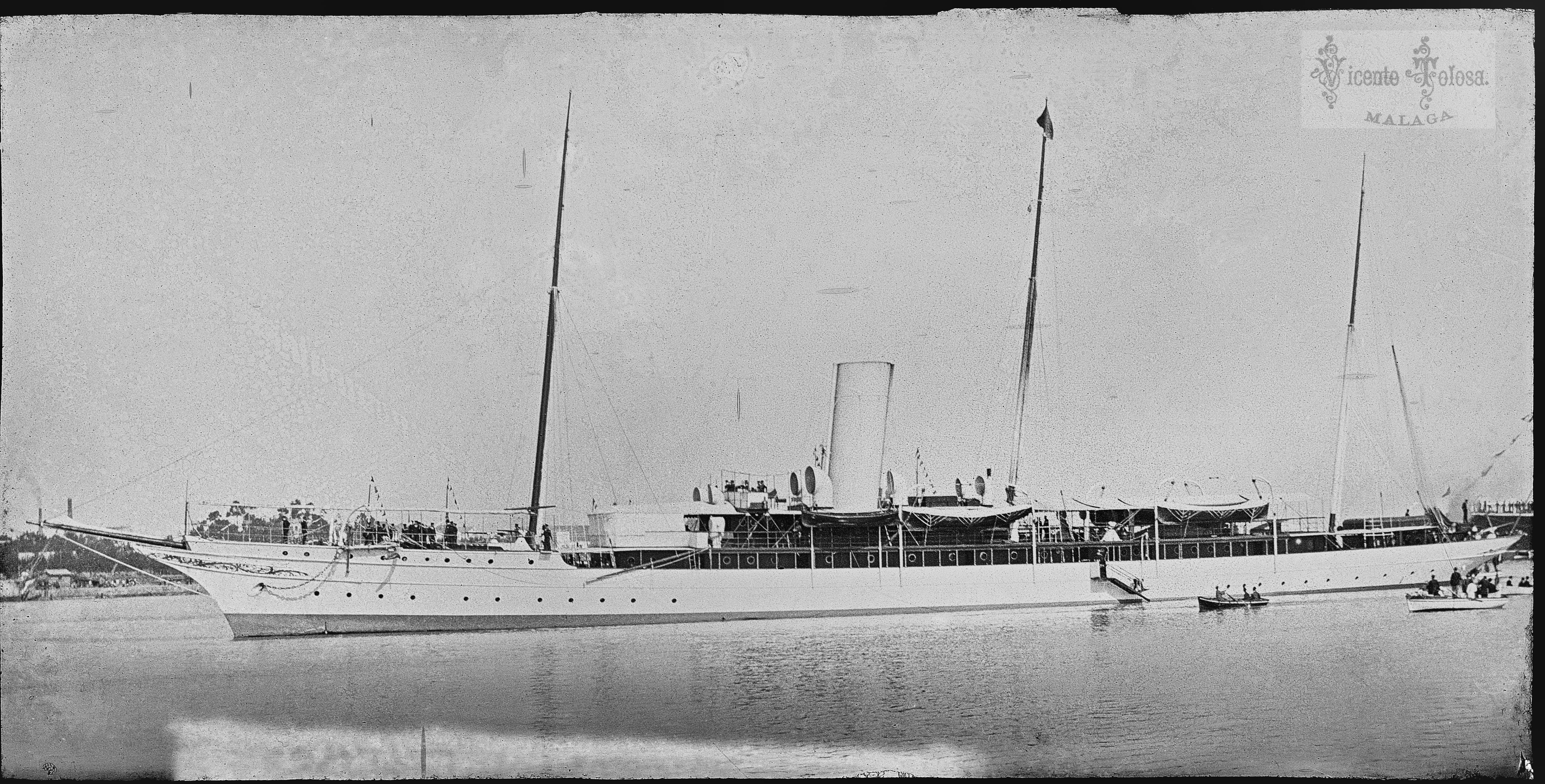 Málaga: Llegada del rey Alfonso XIII. 1904. (8,5 x 4,4 cm)