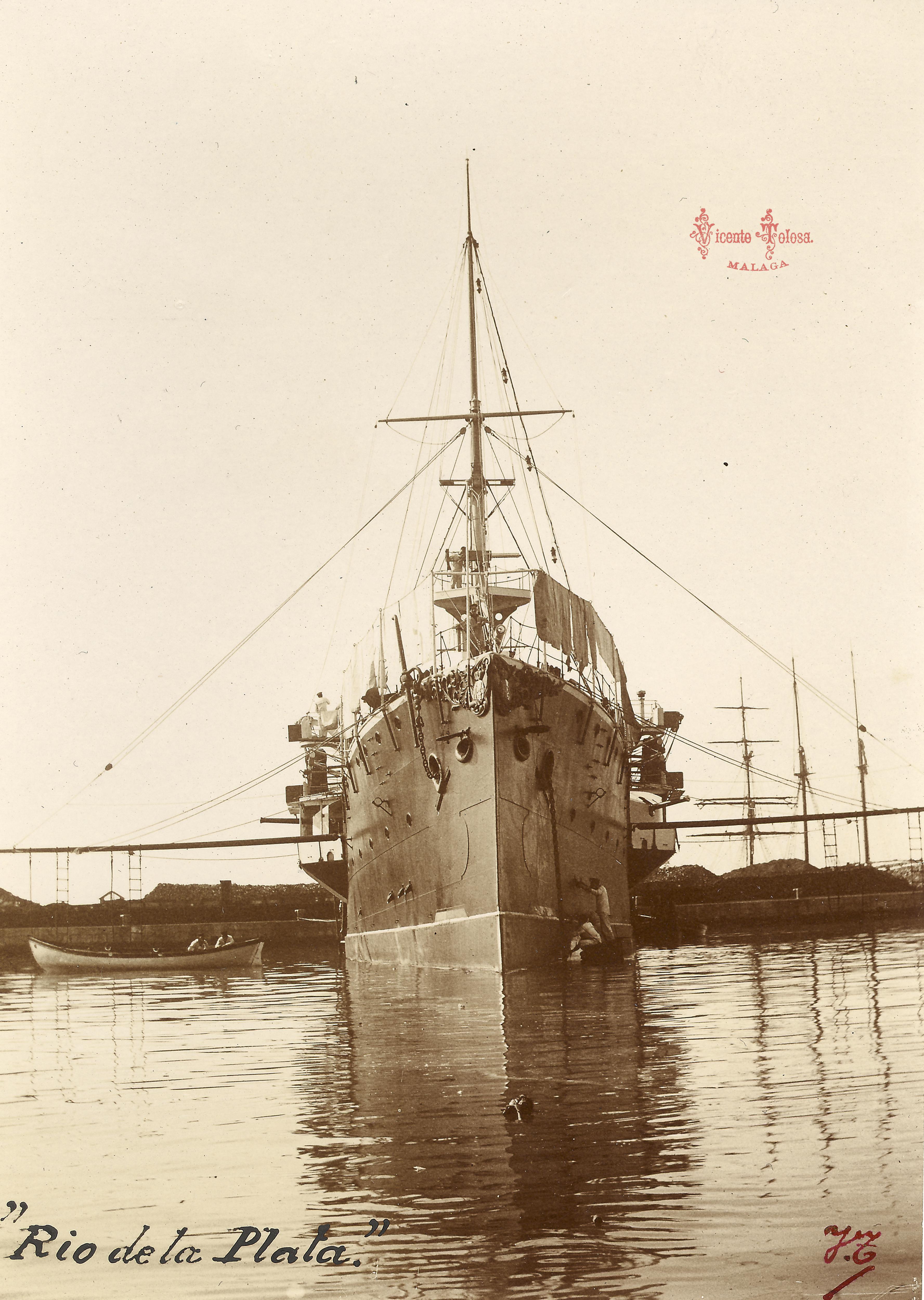 Malaga: Crucero "Rio de la Plata". 1903. (papel)