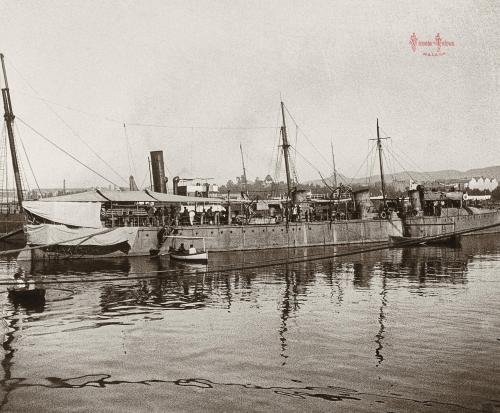 Malaga: Caza-torpedero español "Osado". 1905