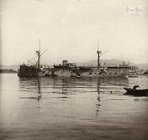 Málaga: Crucero español "Numancia". 1905