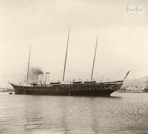 Malaga: Real yacht ingles "Victoria and Albert". 1906
