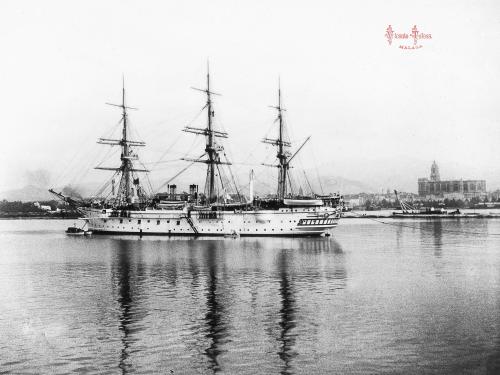 Málaga: Fragata alemana "Charlotte". 1906