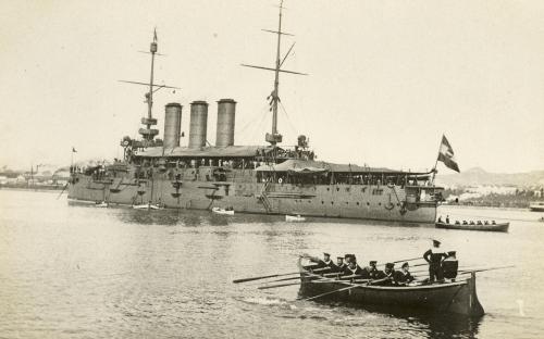 Malaga: Acorazado austriaco Archiduque Karl. 1908