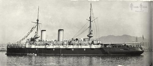 Malaga: Crucero acorazado Cardenal Cisneros. 1904