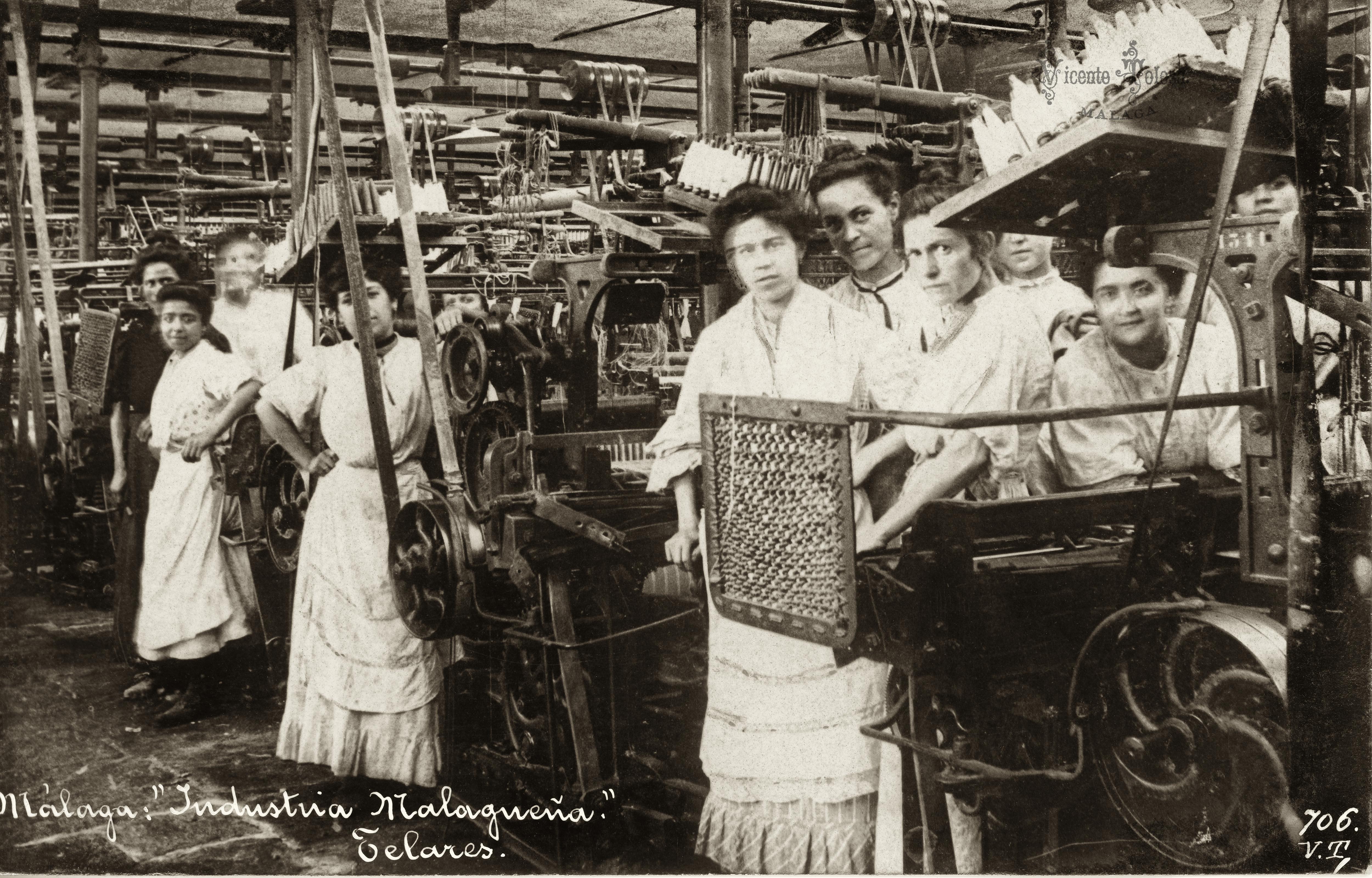 Malaga: Industria Malaguena. Telares, 1907. (copia en papel)