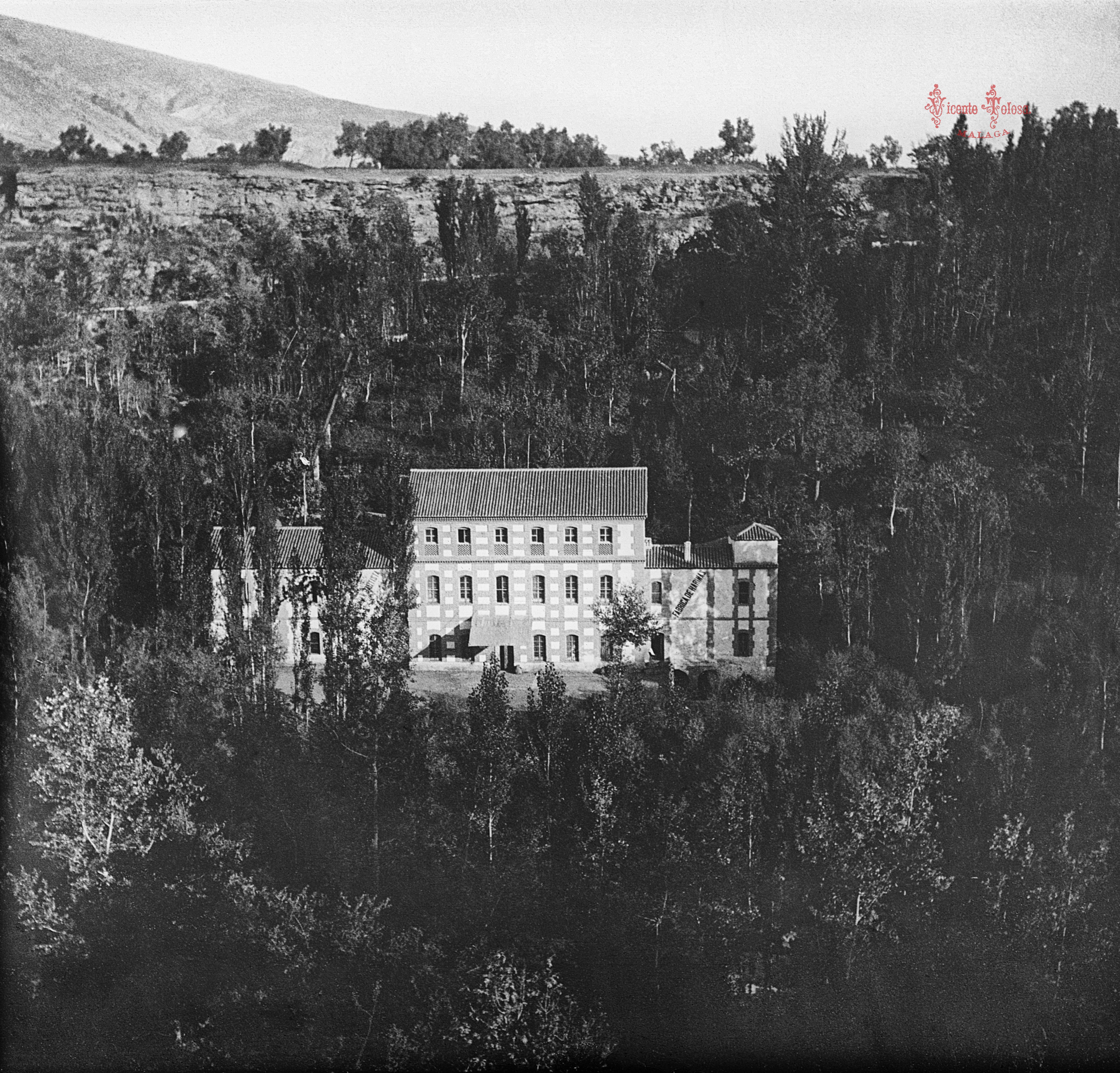 Carretera de Granada a Motril: Molino harinero en el puente de Durcal. 1905