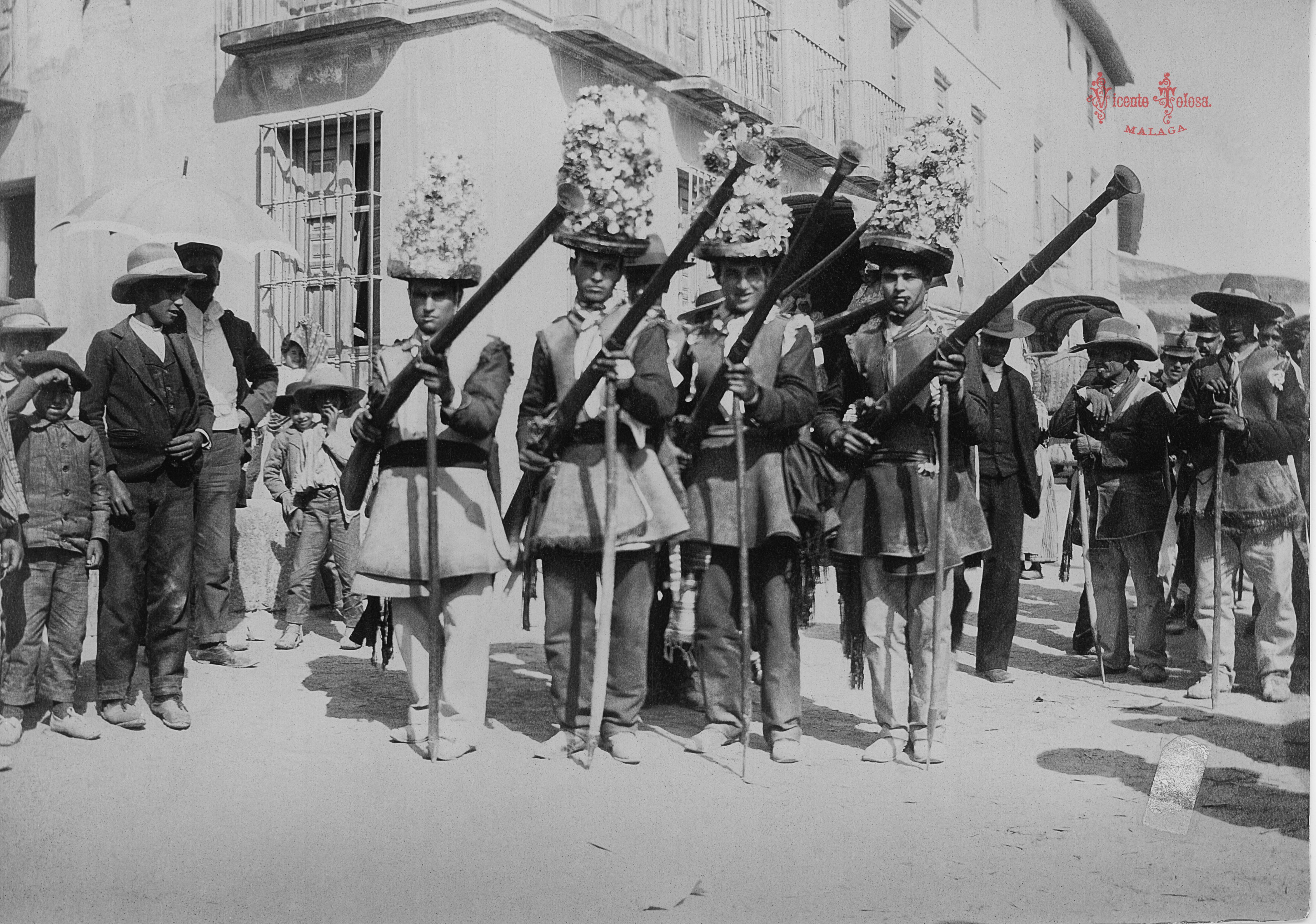 Beznar (Granada): Los mosqueteros. 1903. (copia en papel)