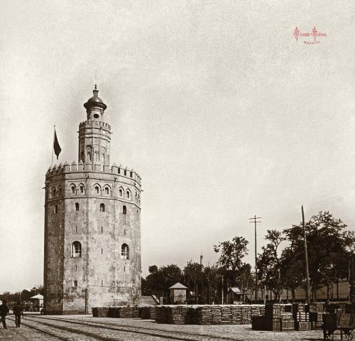 Sevilla: Torre del Oro y muelle.