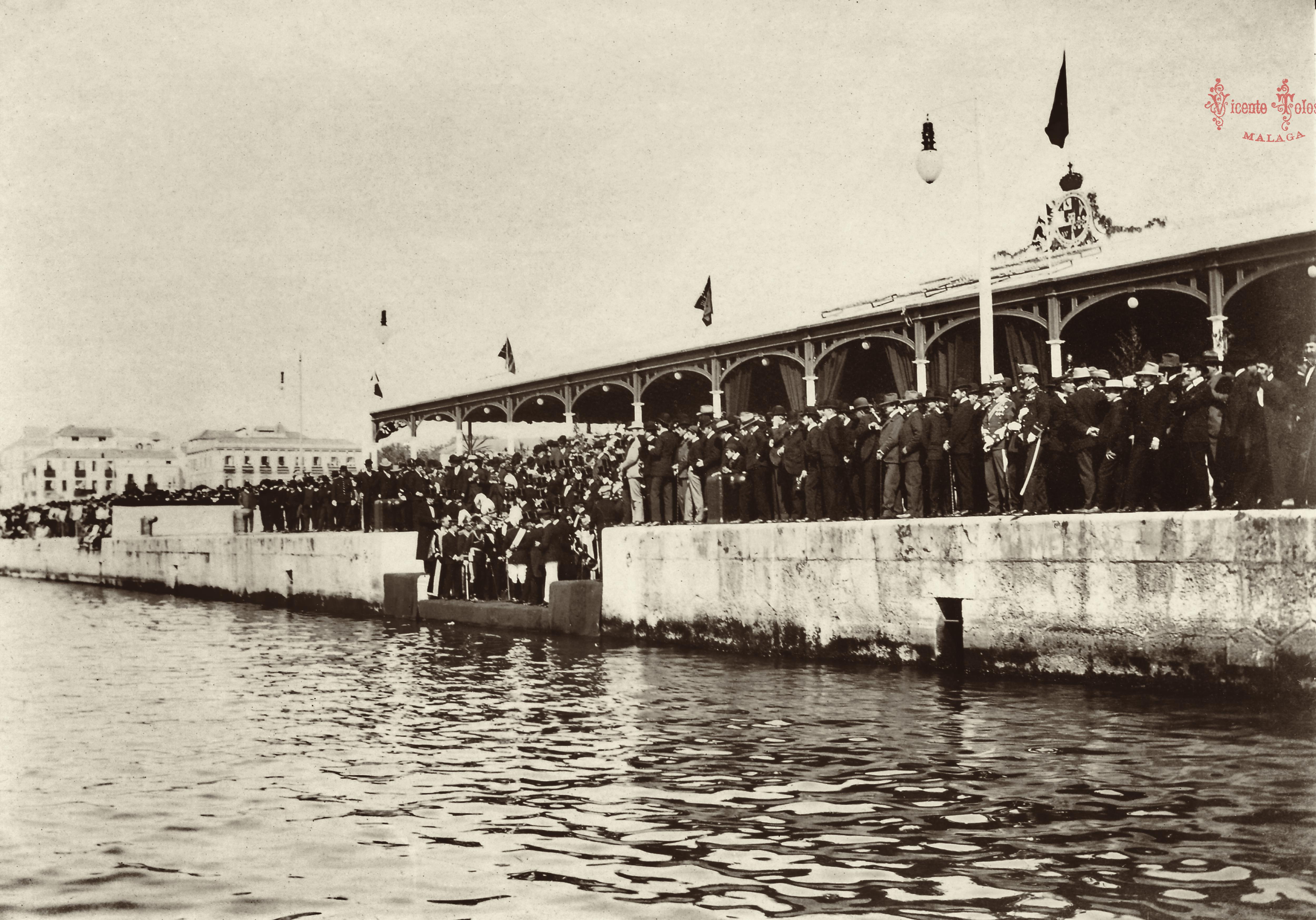 Málaga: Llegada del rey Alfonso XIII. 1904.