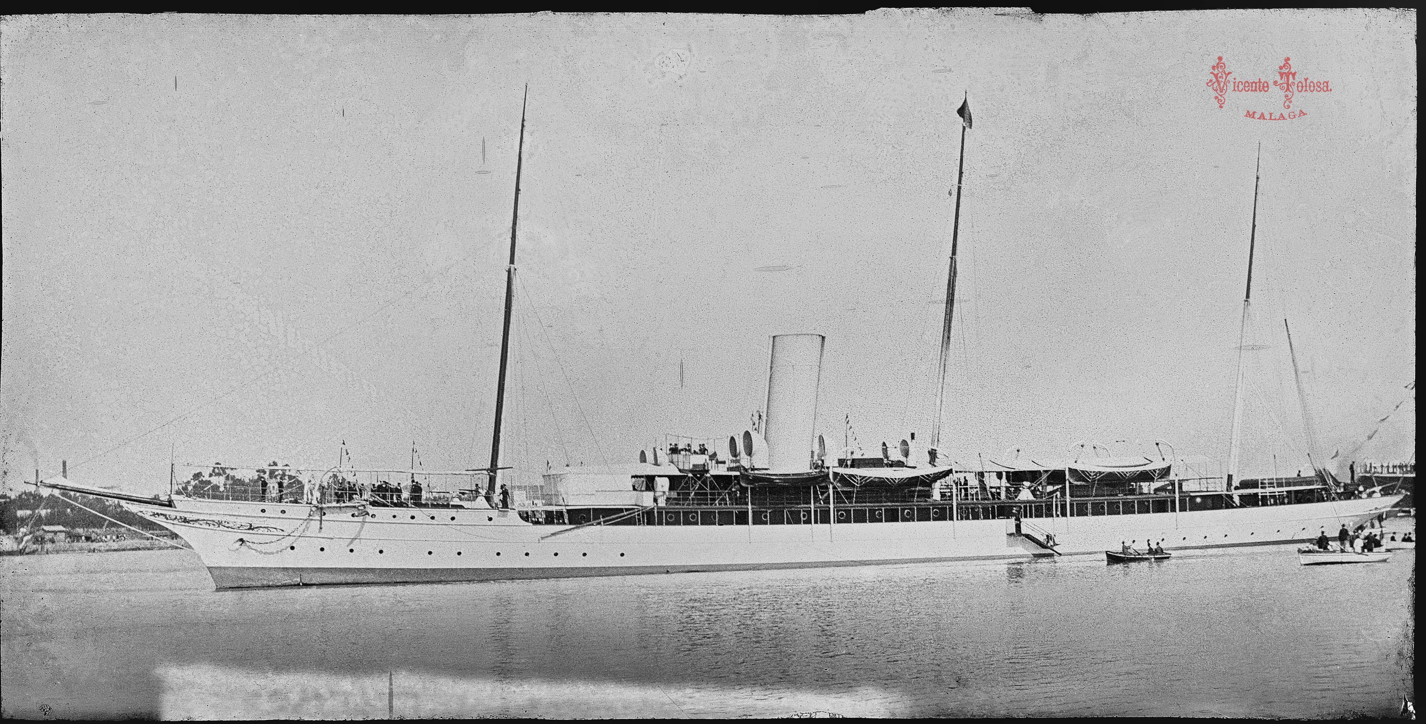 Málaga: Llegada del rey Alfonso XIII. 1904. (8,5 x 4,4 cm)