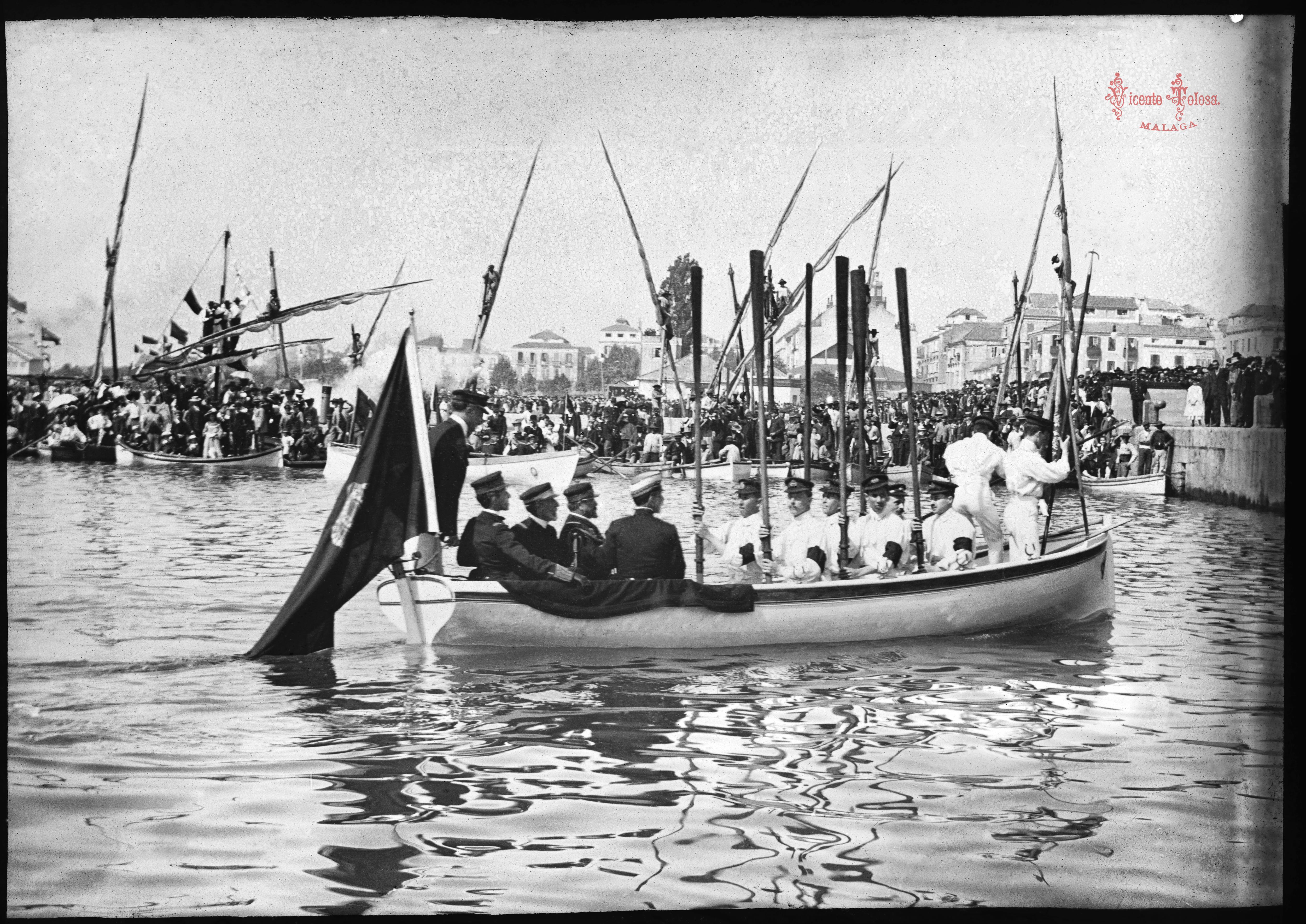 Málaga: Llegada del rey Alfonso XIII. 1904.