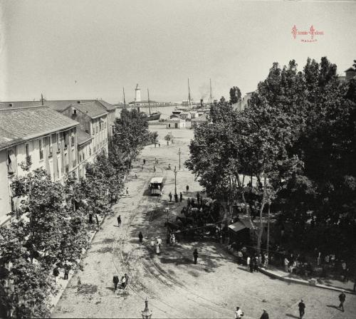 Malaga: Vista de la Acera de la Marina. 8-7-1906