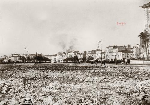 Malaga: Inicio de la construccion del Parque. 1901