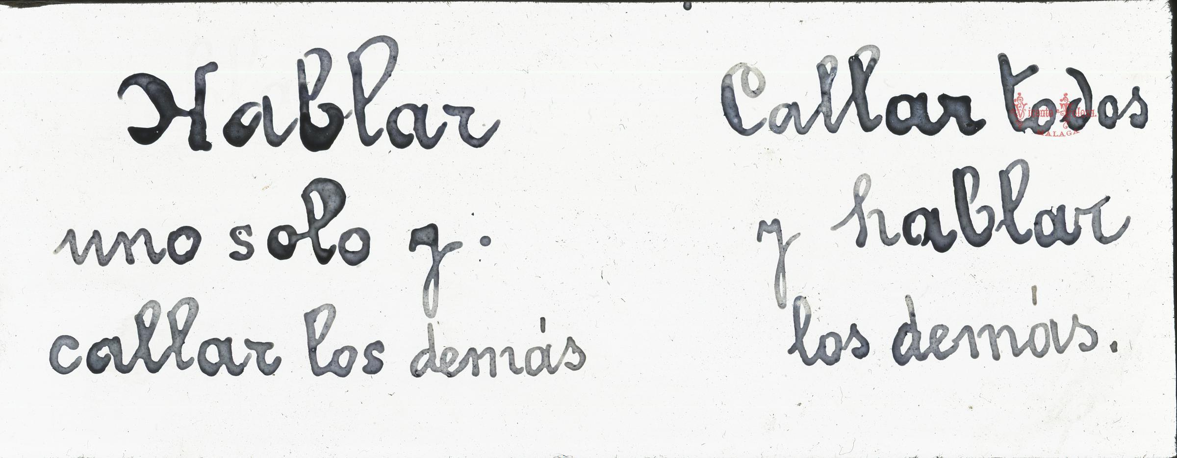 Hablar uno sólo...