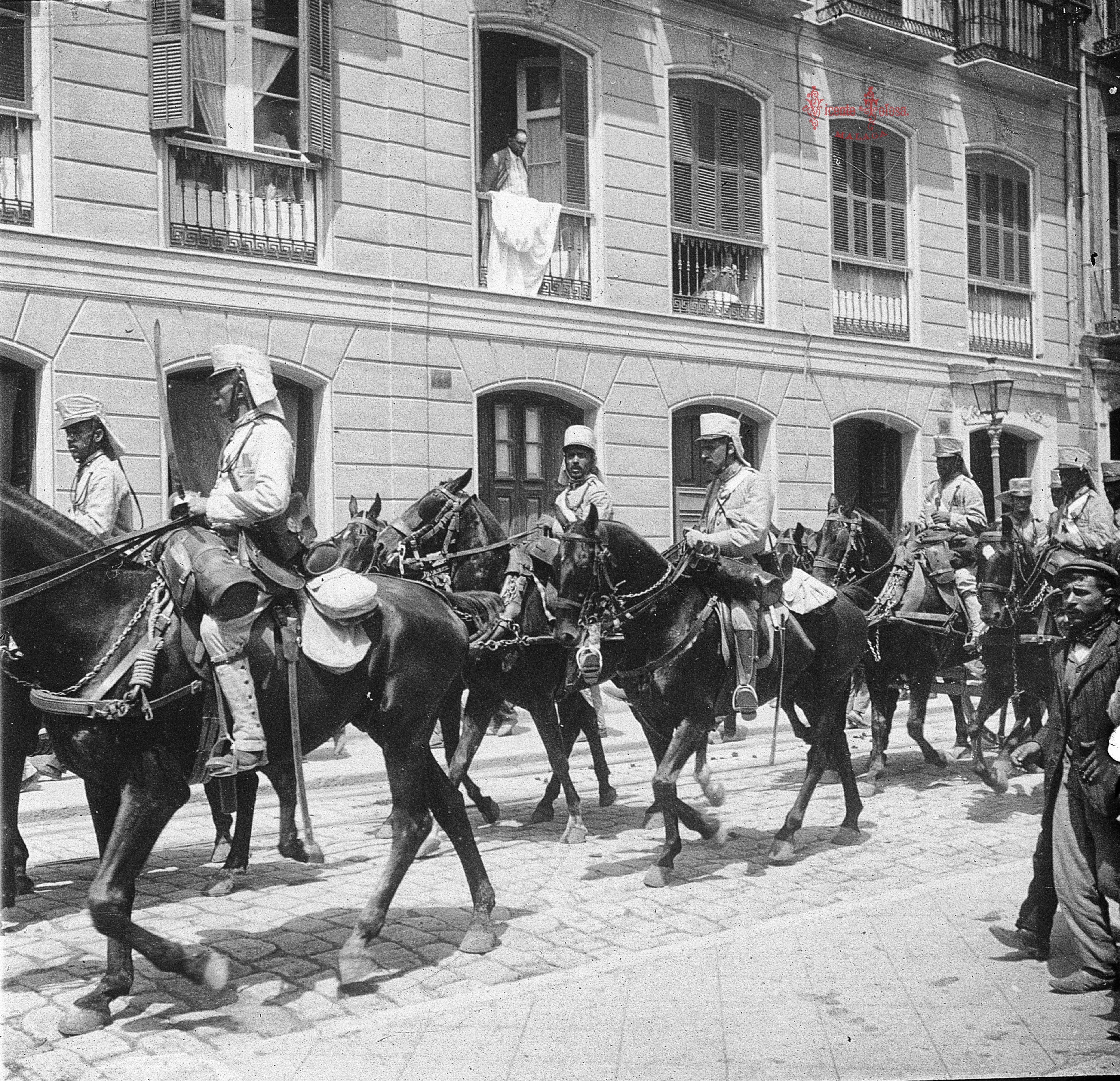 Malaga: 2 Regimiento de artillería de montaña: Batidores. 1909