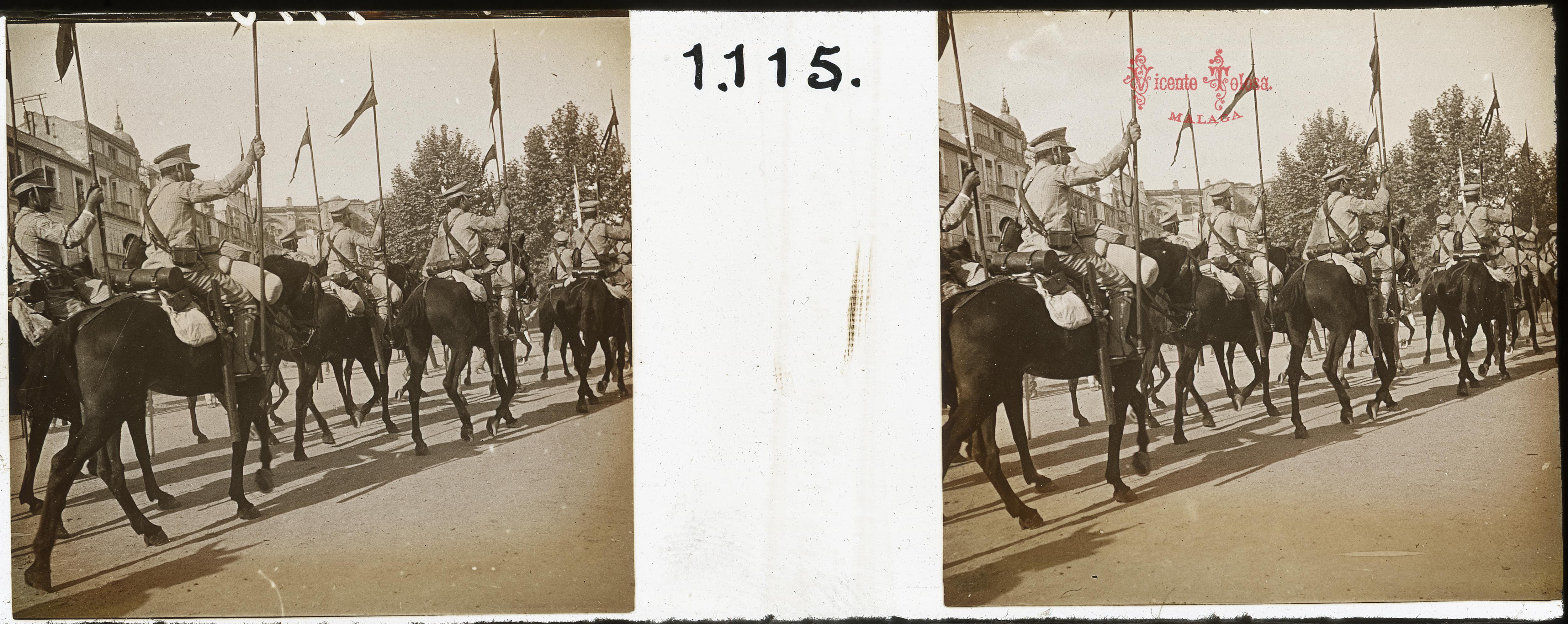Malaga: Lanceros de la Reina. 1910