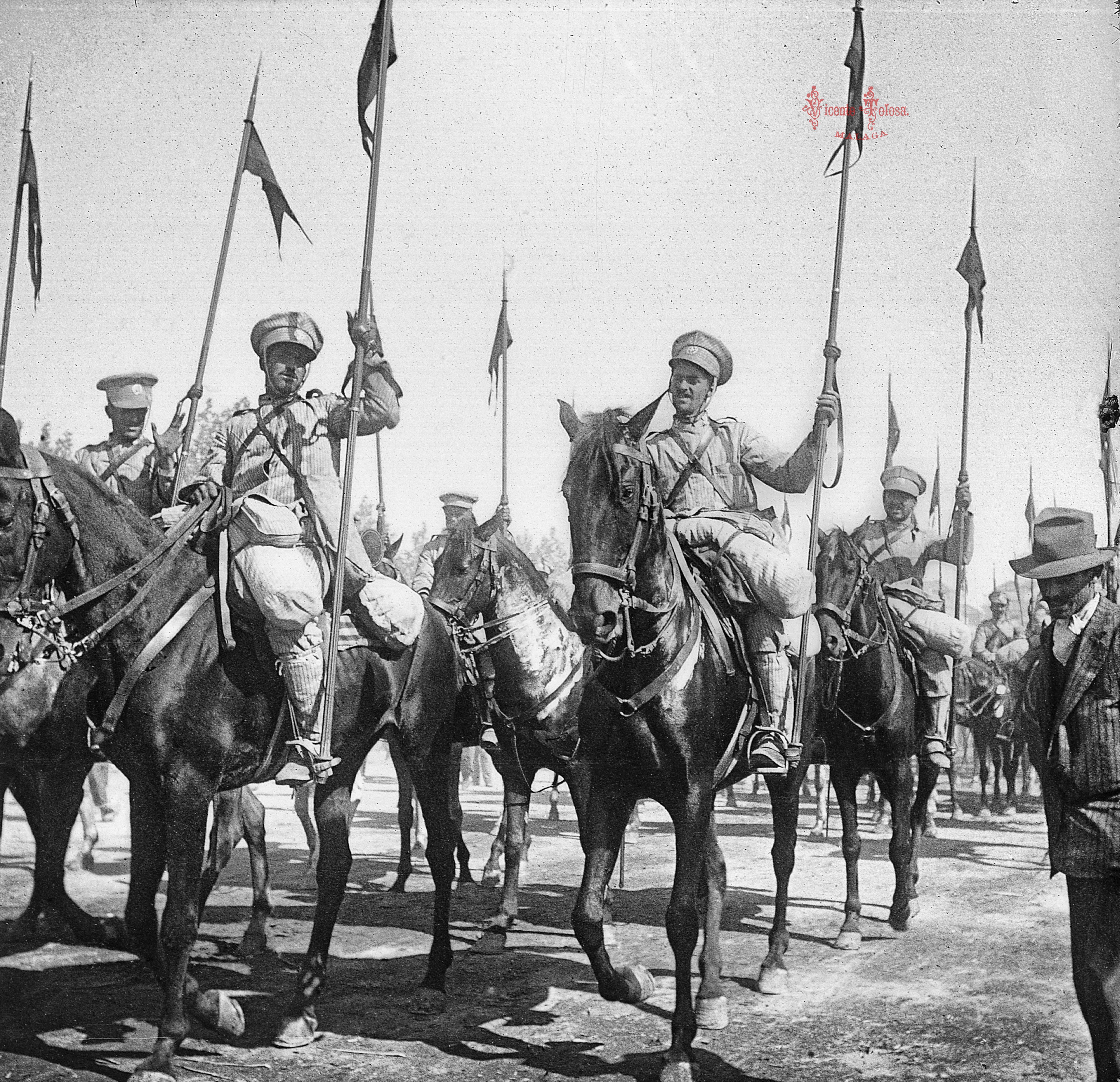 Malaga: Lanceros de la Reina. 1910