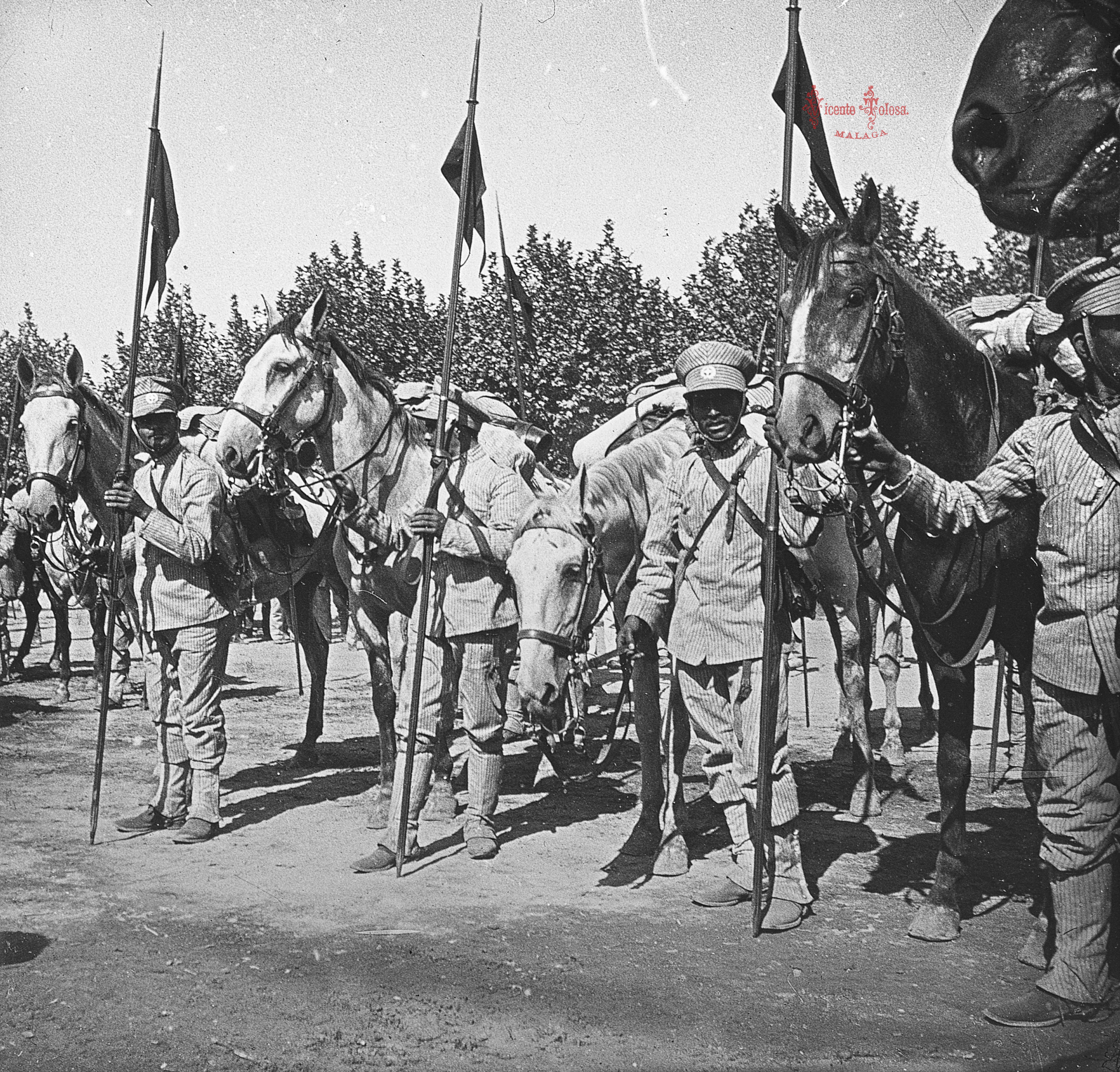Malaga: Lanceros de la Reina. 1910