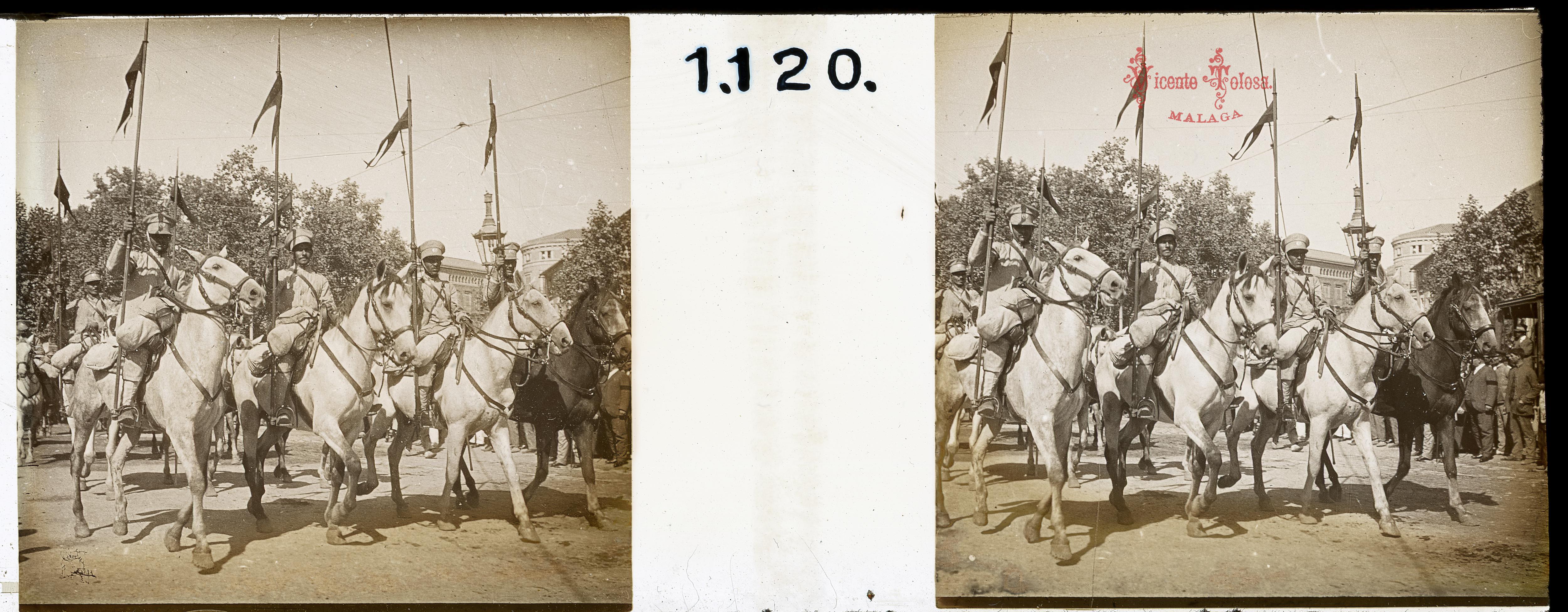 Malaga: Lanceros de la Reina. 1910