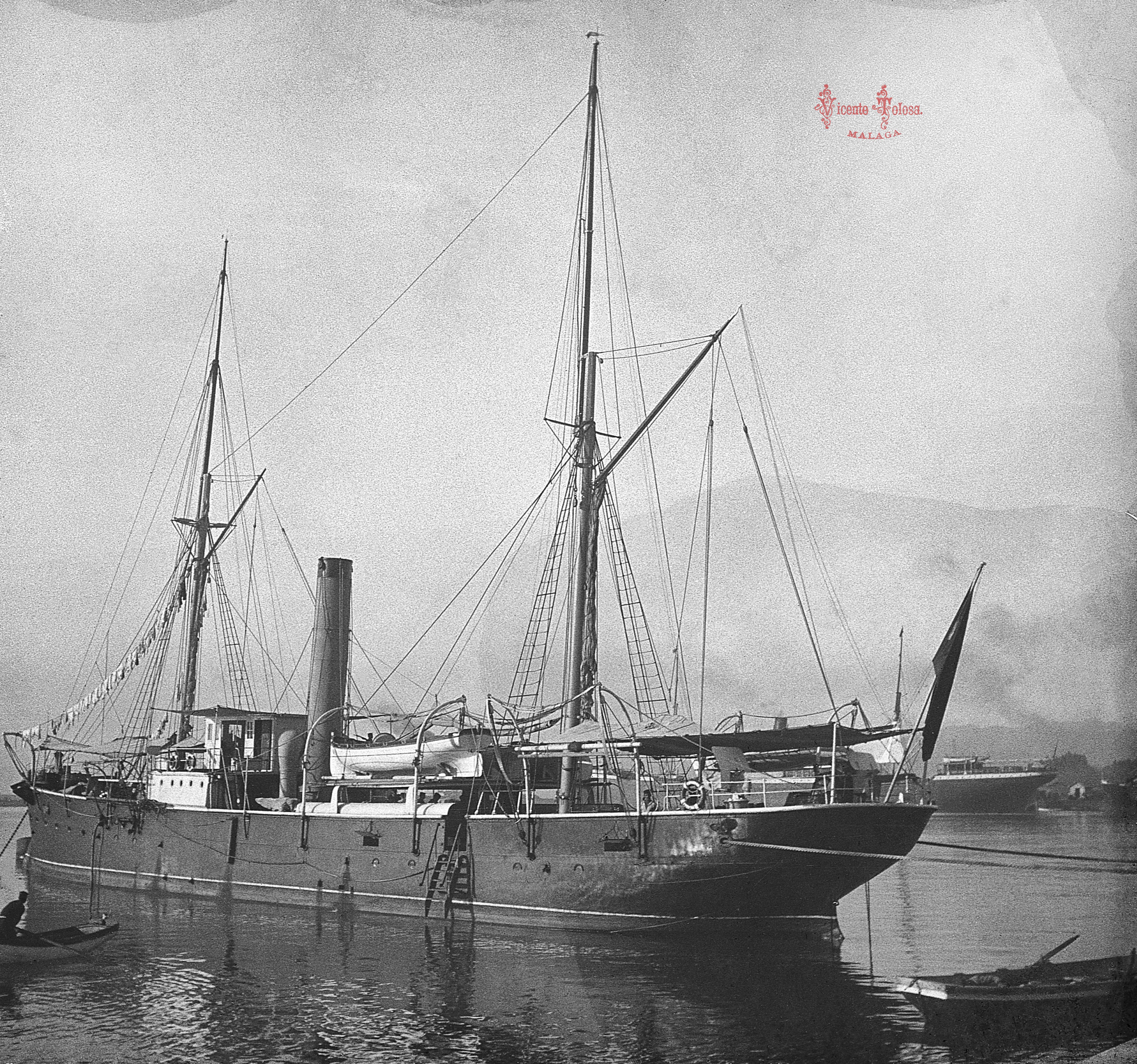Malaga: Cañonero "General Concha". 1910