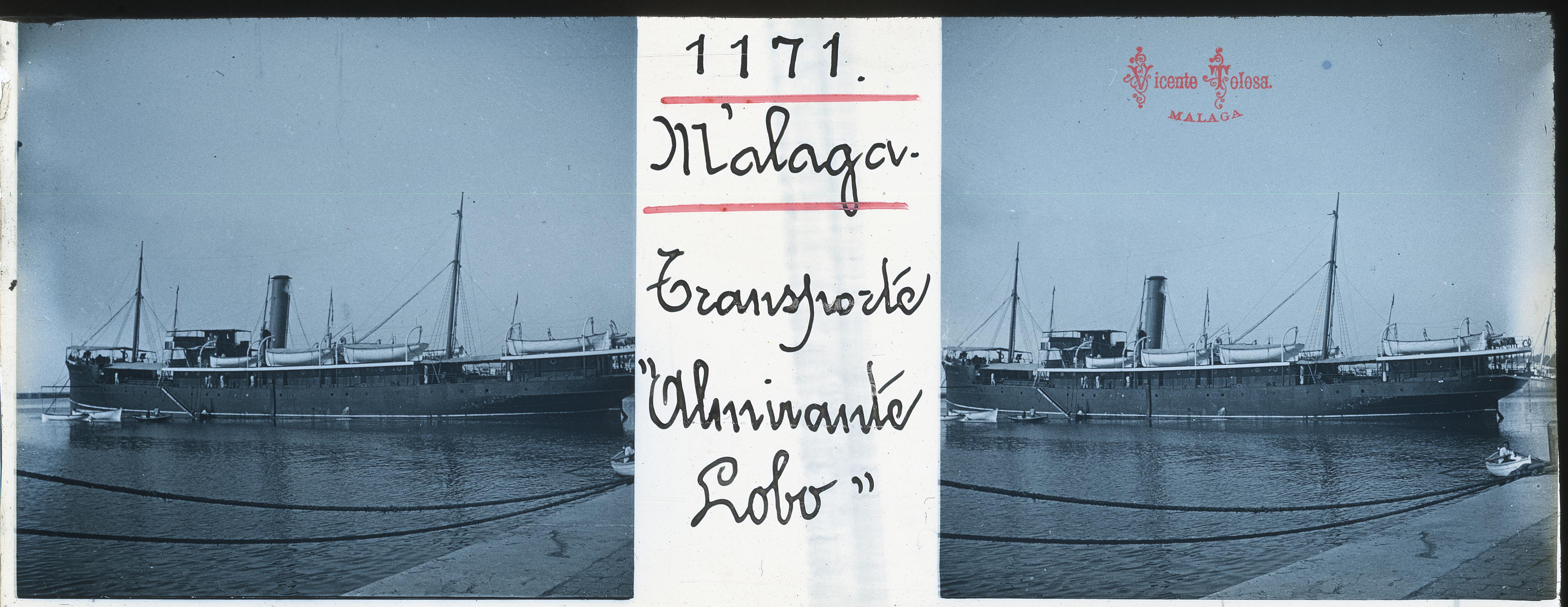 Malaga: Transporte "Almirante Lobo". 1910