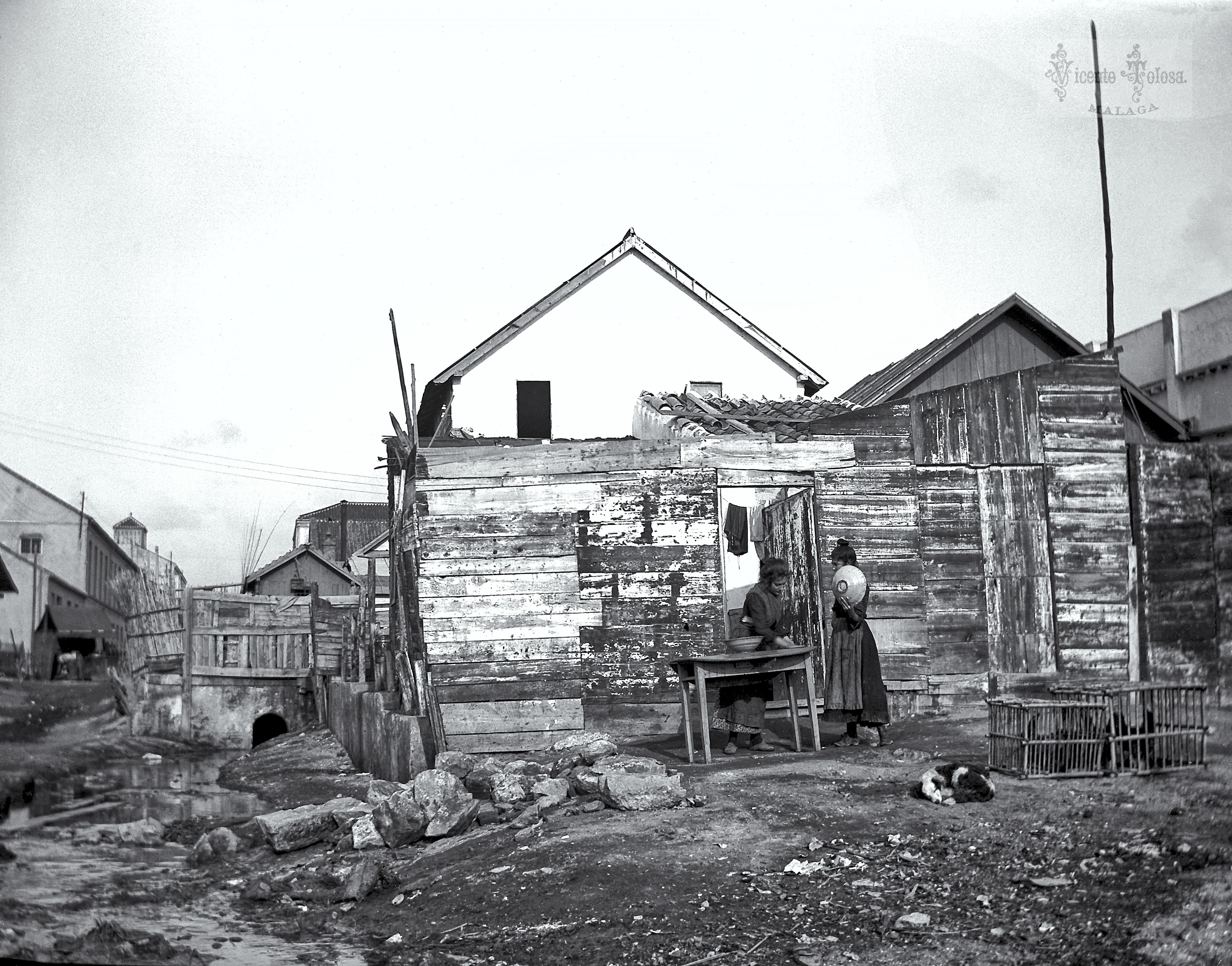 Malaga. Playa de la Pescaderia. 1900