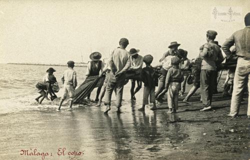 Malaga: El copo: saliendo el seno. 1906. Papel