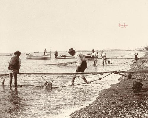 Malaga: El copo: saliendo la red. 1905